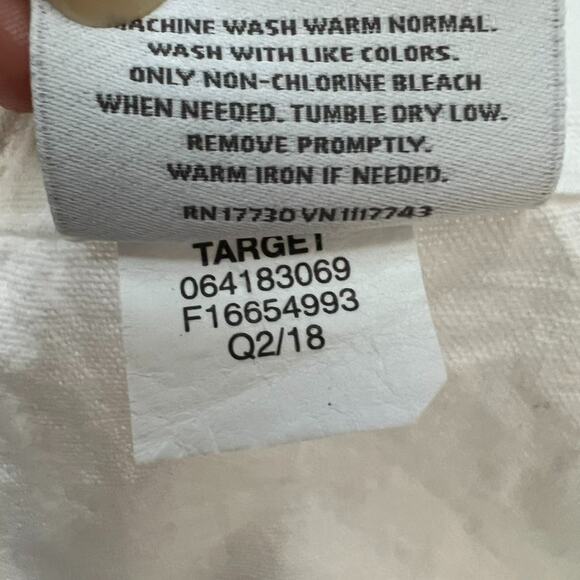 Threshold Shower Curtain Watercolor Impressionistic Floral Cotton Standard - Picture 12 of 13